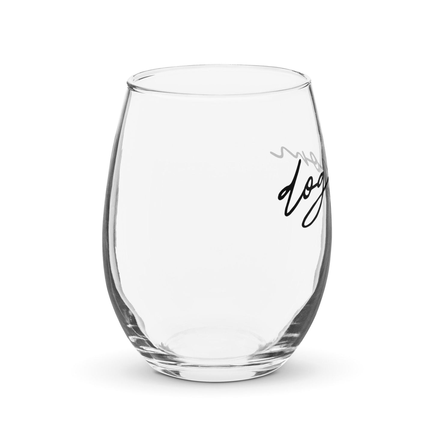 Dog Mom Stemless Wine Glass