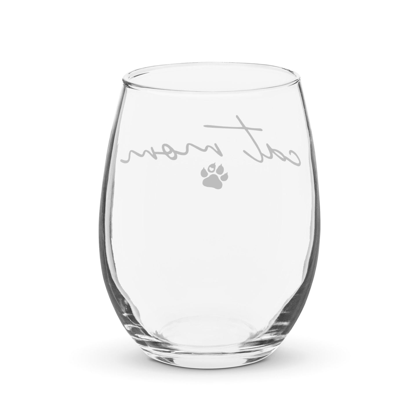 Cat Mom Stemless Wine Glass