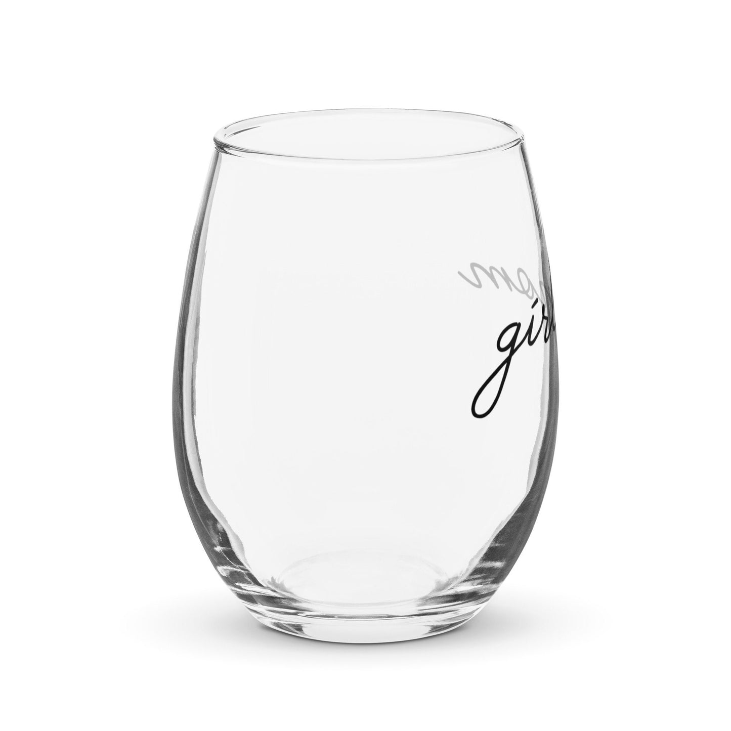 Girl Mom Stemless Wine Glass