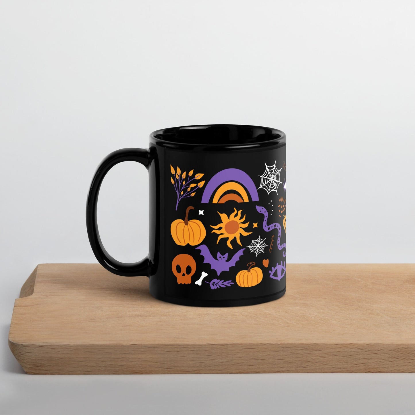 Boho Halloween Black Mug