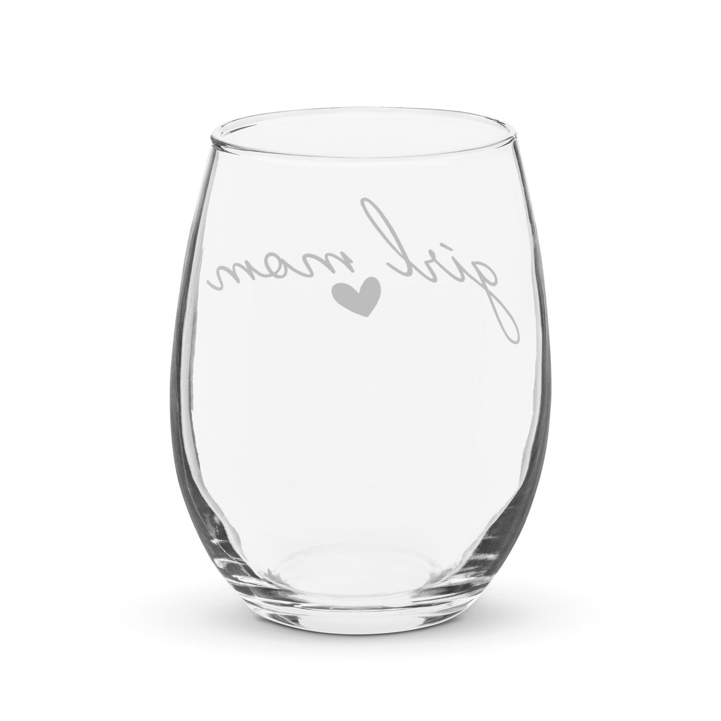 Girl Mom Stemless Wine Glass