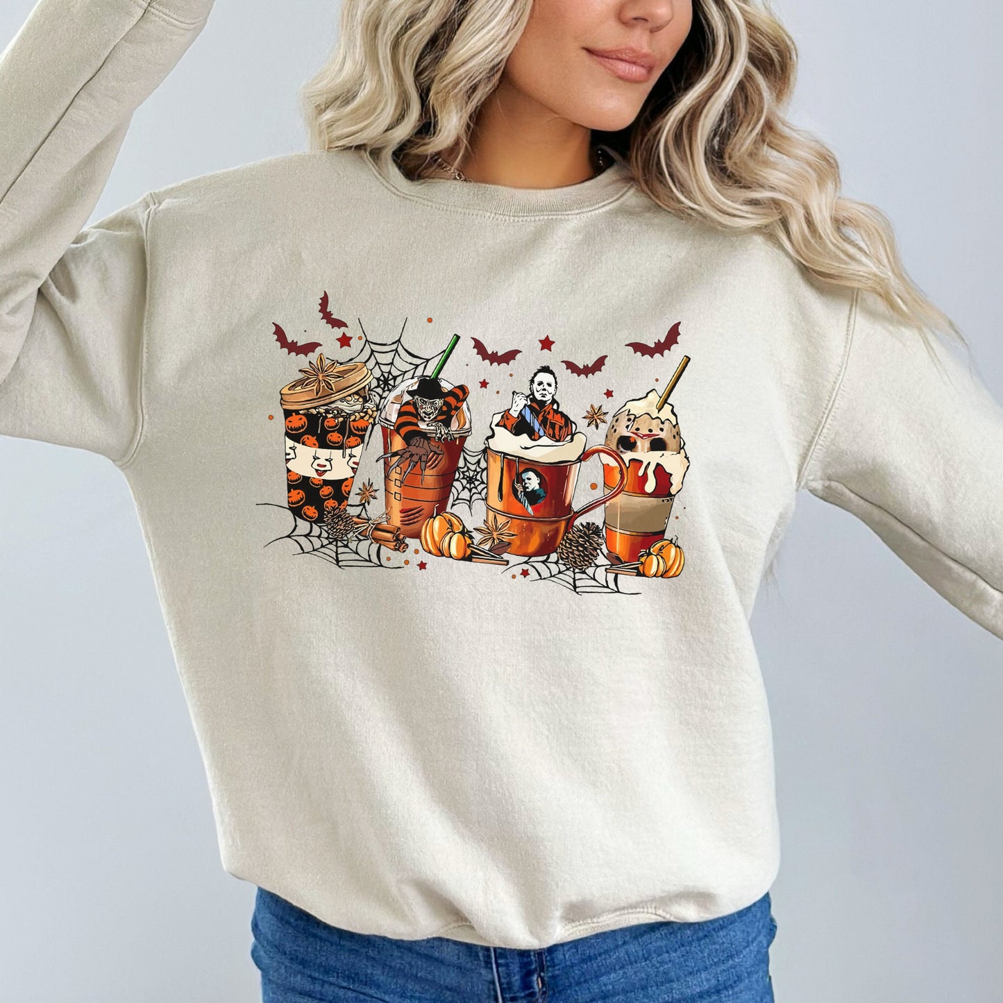 Horror Movie Coffee Cup Sweatshirt