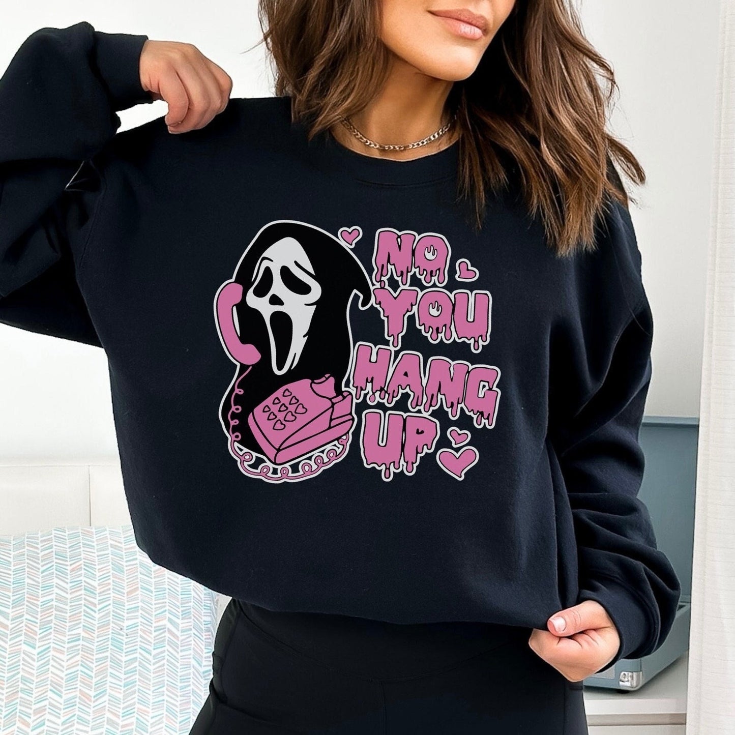 No You Hang Up Ghost Face Sweatshirt, Hoodie or T-Shirt